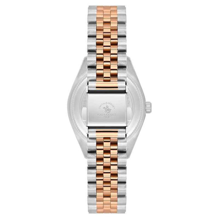 Santa Barbara Polo Club Women Stainless Steel Silver and Rose Gold Watch SB1106434