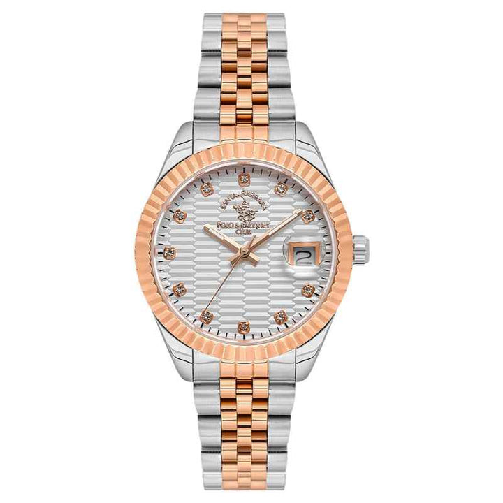Santa Barbara Polo Club Women Stainless Steel Silver and Rose Gold Watch SB1106434
