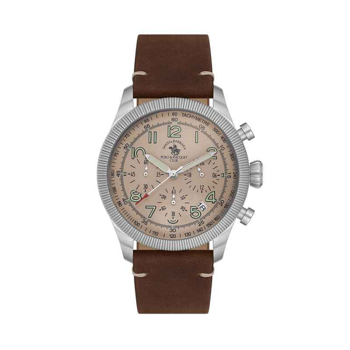 Santa Barbara Polo Club Legend Men Calf Leather Dark Brown Watch SB8100081