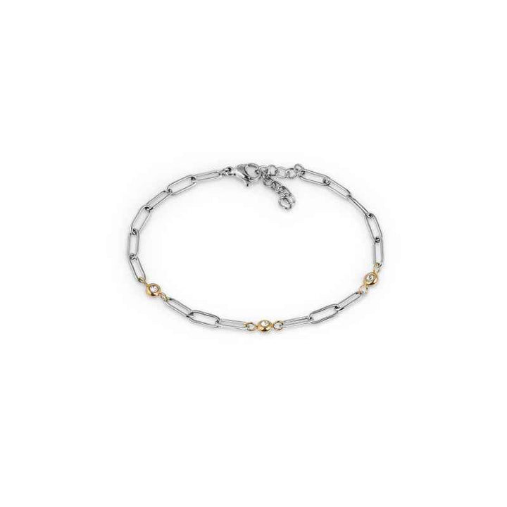 Santa Barbara Polo Club Women Stainless Steel Silver and Gold Bracelet SBJ5100043