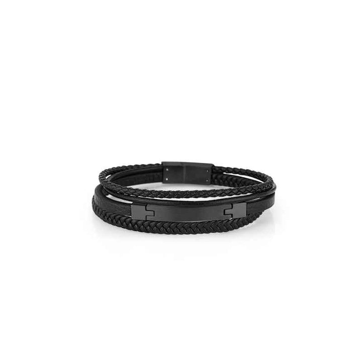 Santa Barbara Polo Club Men Stainless Steel Black Bracelet SBJ6100172