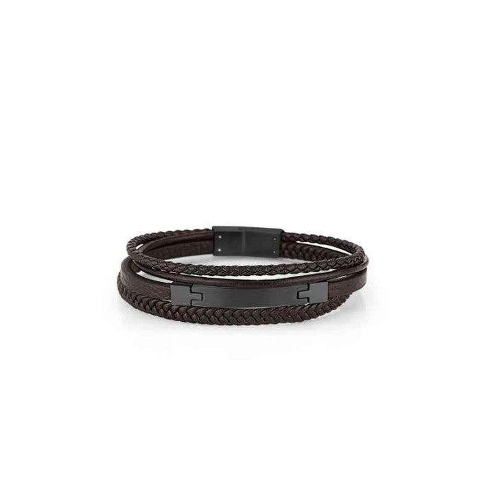 Santa Barbara Polo Club Men Stainless Steel Brown Bracelet SBJ6100173