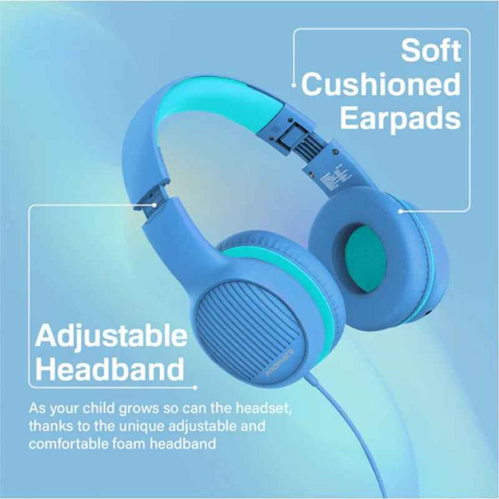 Promate Simba On Ear Headset Aqua Blue SIMBA-BLU