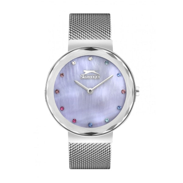 Slazenger Women Silver Mesh Band Analog Watch