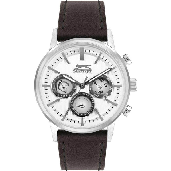 Slazenger Men Brown Leather Analog Watch