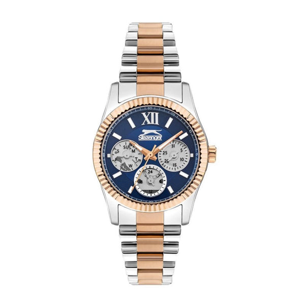 Slazenger Women Silver & Rose Gold Stainless Steel Analog Watch