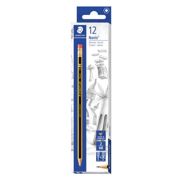 Noris Pencil with Rubber tip Pack of 12 ST-122-HBA-53