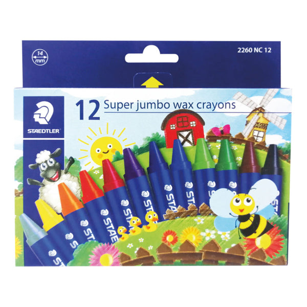 Staedtler Noris Club Super Jumbo Wax Crayon Set of 12 ST-2260-NC12