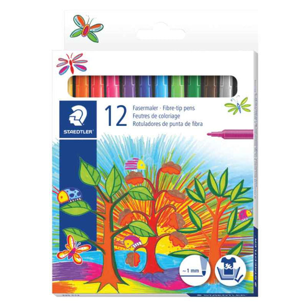 Staedtler Fiber tip Pen cardboard Set of 12 Colors ST-325-C12