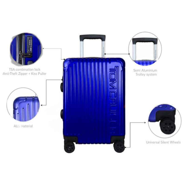 Tomcruiser Jet Setter Hard Trolley 20 Inch Blue TC-HT-114