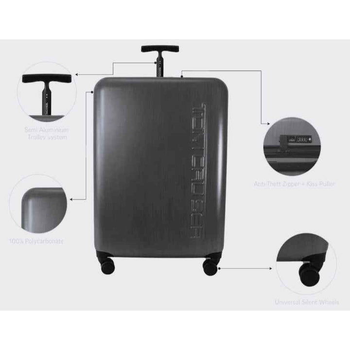 Tomcruiser Space Hard Trolley 20, 24, 28 Inch Grey TC-HT-122