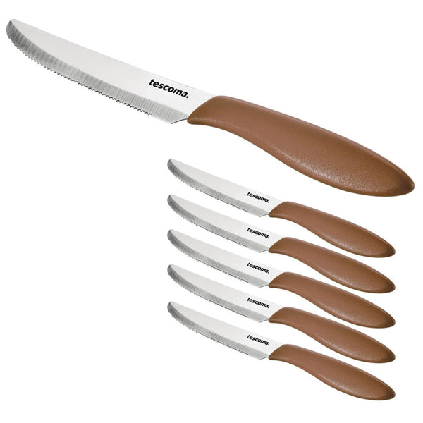 Tescoma Table Knife Brown Presto 6 pcs Set 12 cm - Salman Stores