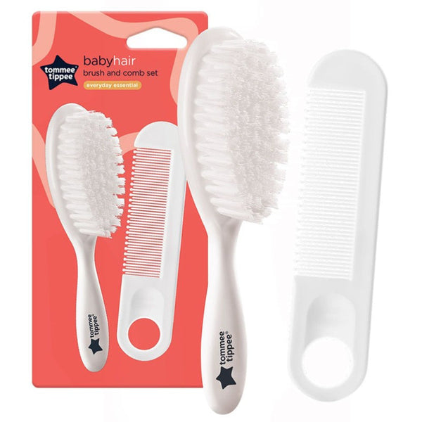 Tommee Tippee Essentials Baby Brush and Comb 2 pcs Set White TT43309910