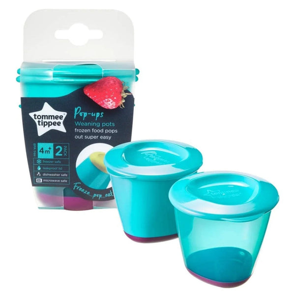 Tommee Tippee Pop Up Weaning Pots 2 pcs Set Blue TT446502