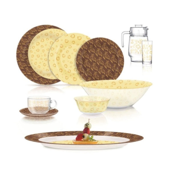 Luminarc Dinner Set Ambi Gold Crescent 46 Pieces