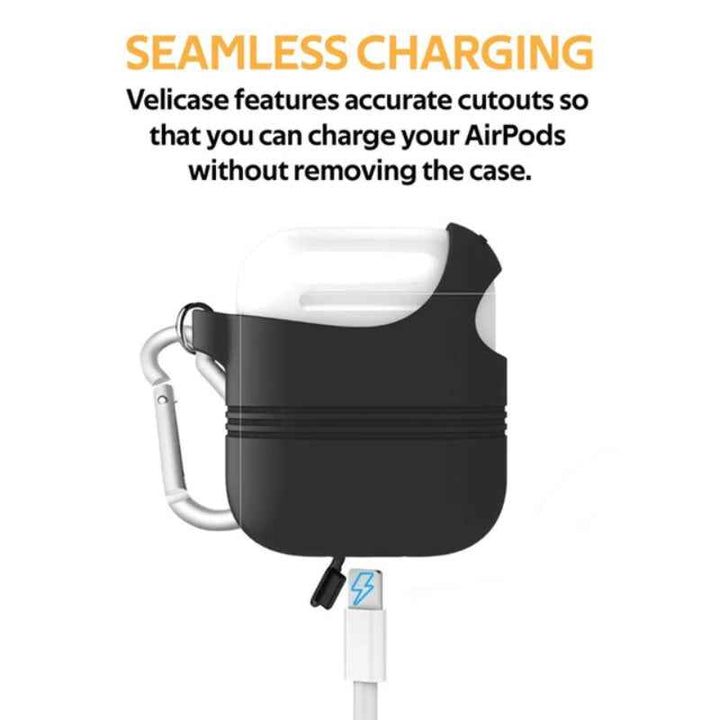 Promate VEILCASE Silicon Case For Apple Airpods Black VEILCASE