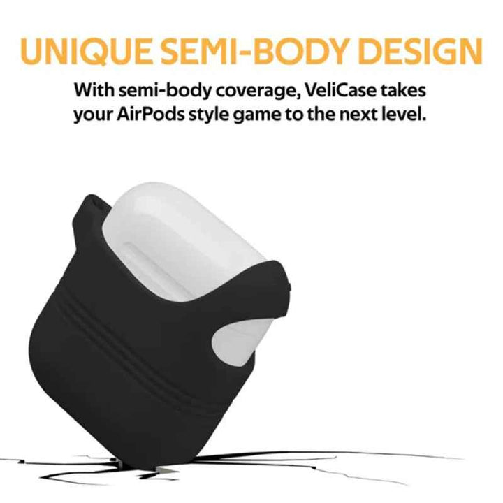 Promate VEILCASE Silicon Case For Apple Airpods Black VEILCASE