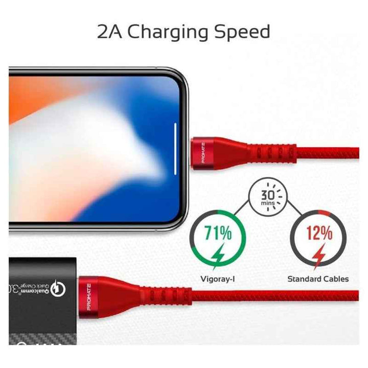 Promate VIGORAYI Lightning Cable 1.2M Red VIGORAY‐I-RED