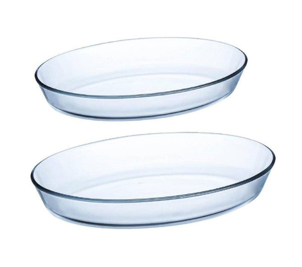 Luminarc Oval Dish 2 pcs Set 1.5 Liter/ 3.8 Liter