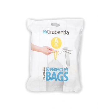 Brabantia Perfect Fit Bin Liners 3 Litre 60 Bags 348983