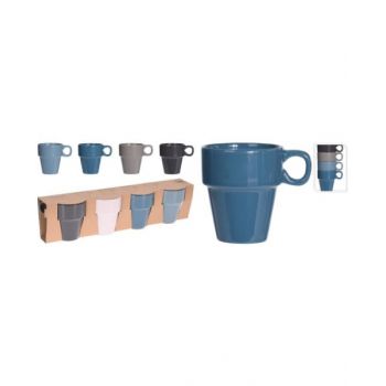 Casabella Stoneware Mug 4 Pcs Set 180ml CB1000385