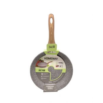 Homeway 24cm Marble Coated Frying Pan Forged HW3413