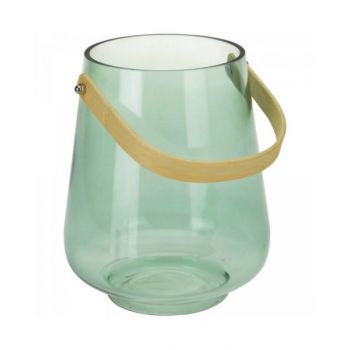 Koopman Glass Vase with Bamboo Handle HC6700280