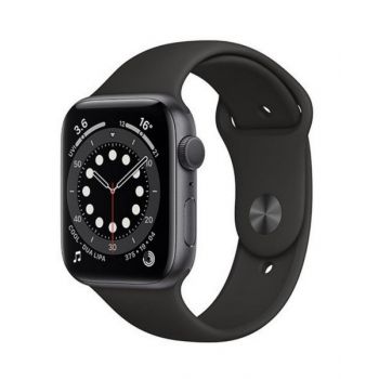 Apple Watch Series 6 GPS, 40mm Space Grey Aluminium Case with Black Sport Band MG133