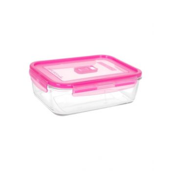Luminarc Pure Box Active Neon Rectangular Container Pink 380 Ml - N0845