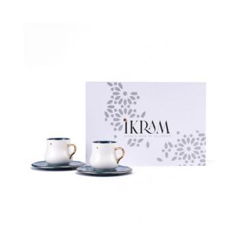 Ikram Cup & Saucer Blue 19 Pcs Set OHET1439