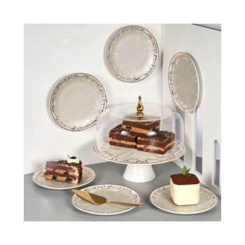 Kufi Cake Set with Acrylic Cover 9 pcs Grey OHGY1182