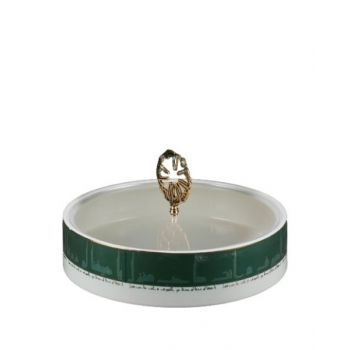 Kufi Date Bowl with Cover Large Green OHGY1209