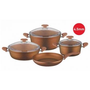 Papilla Cookware Set Wilma 4.5 mm Thickness 7 Pcs Copper P7PWILCOP