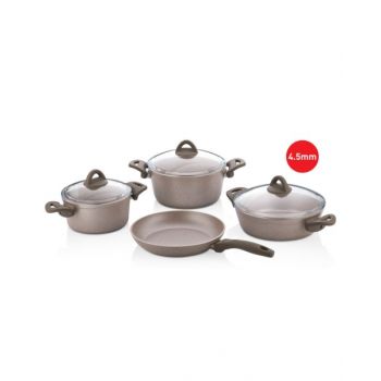 Papilla Cookware Set Wilma 4.5 mm Thickness 7 Pcs Brown P7PWILLBR