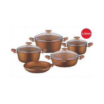Papilla Cookware Set Wilma 4.5 mm Thickness 9 Pcs Copper P9PWILCOP