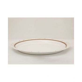 Orchid Spring Gold Round Tray  19.75" TCSPRG717