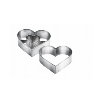 Tescoma Heart-Shaped Shortcake Cutters, 2 Pcs "Delicia" TES631190