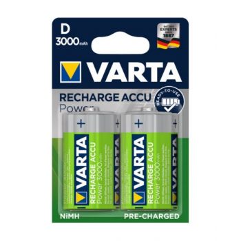 Virta Accu Rechargeable D Battery 3000 Mah - Pack Of 2, Va550777