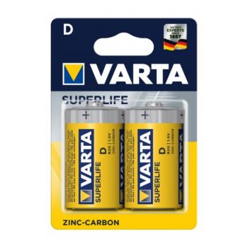 Vartasuperlife Mono D Zinc Carbon Battery - Pack Of 2, Va556342
