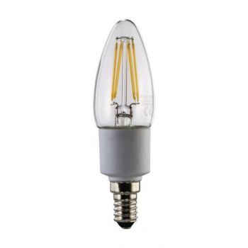 Xavax 112270 Led Filament, E14 Replaces 40W Candle Bulb, WarmWhite, Dimmable